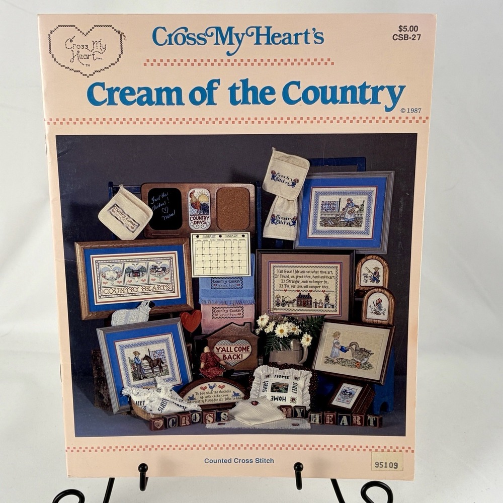 Cross My Heart Cream of the Country CSB 27 Vintage Cross Stitch Patterns 1987